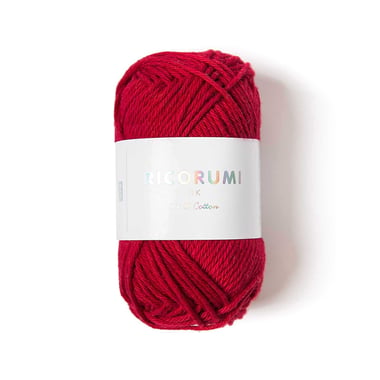 Pelote de fil à crocheter 100% coton - Rico Design - Ricorumi - Rouge vin 029