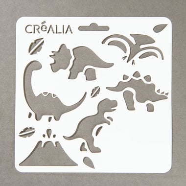 Planche pochoirs Dinosaures - Créalia