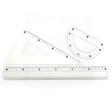 Set De Traçage Géométrique JPC – 4 Pièces Incassables – Éco-Friendly – Pour École Et Bureau
