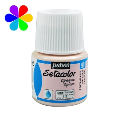 Pot 45 ml peinture tissu Pébéo Setacolor - Chair - Opaque 