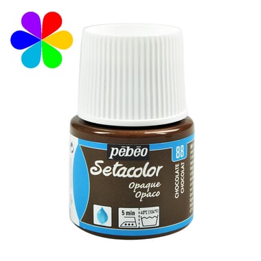 Pot 45 ml peinture tissu Pébéo Setacolor - Chocolat - Opaque