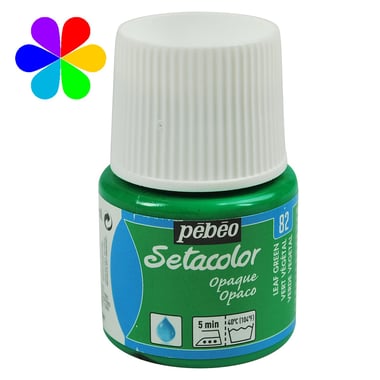 Pot 45 ml peinture tissu Pébéo Setacolor - Vert végétal - Opaque