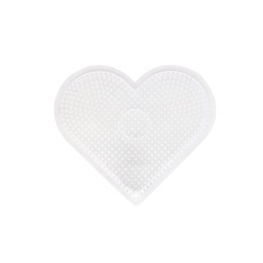 Plaque Coeur support pour perles à repasser Créalia - Transparente