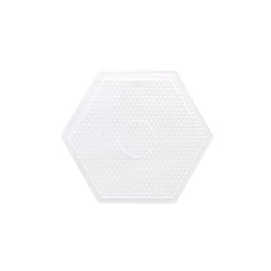Plaque hexagonale support pour perles à repasser Créalia - Transparente