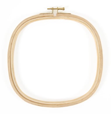 Tambour à broder carré fantaisie - 21 cm