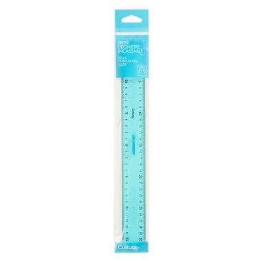 Règle en plastique incassable - 30 cm - Cultura