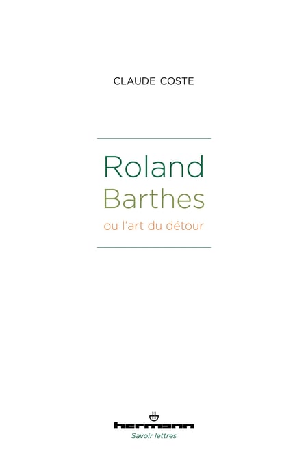 Roland Barthes ou l'art du détour