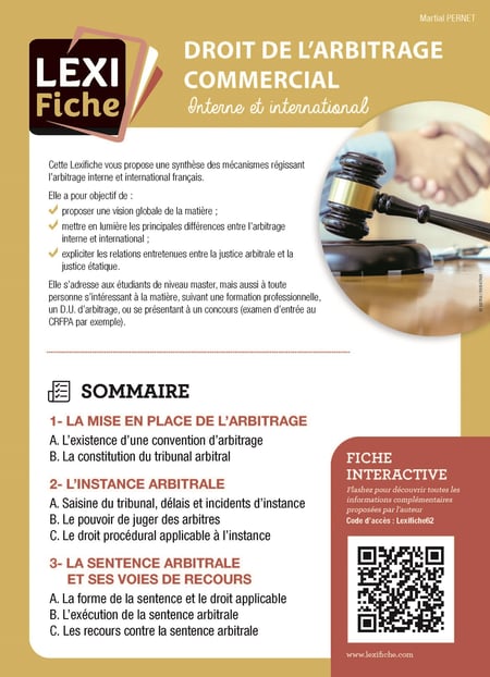Droit de l'arbitrage commercial - Interne et international