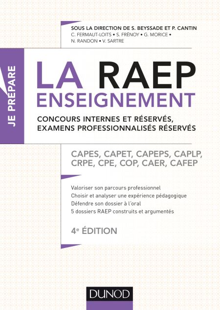 La Raep enseignement - Concours internes et réservés, examens professionnalisés réservés - CAPES, CAPET, CAPEPS, CAPLP, CRPE, CPE, COP, CAER, CAFEP