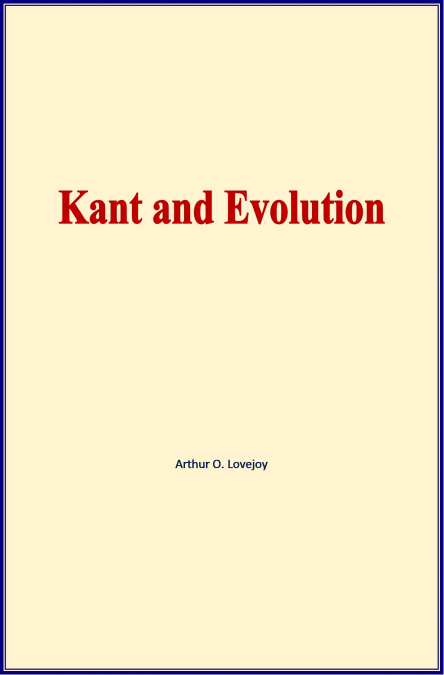Kant and Evolution