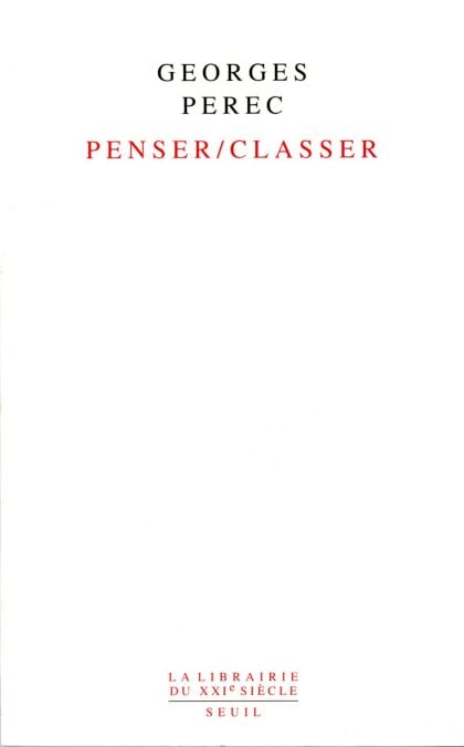Penser-Classer