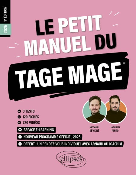 Le Petit Manuel du TAGE MAGE - 3 tests blancs + 120 fiches de cours + 600 questions + 600 vidéos