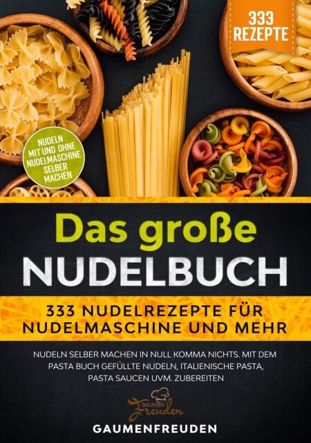 Das große Nudelbuch – 333 Nudelrezepte für Nudelmaschine und mehr - Nudeln selber machen in null Komma nichts. Mit dem Pasta Buch gefüllte Nudeln, italienische Pasta, Pasta Saucen uvm. zubereiten