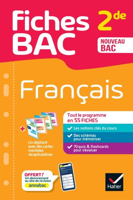 Fiches bac - Français 2de - tout le programme en fiches de révision détachables