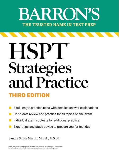 HSPT Strategies and Practice, Third Edition: Prep Book with 4 Practice Tests + Comprehensive Review + Practice + Strategies (Barron's Test Prep)