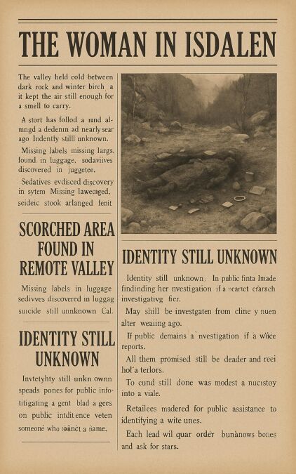 Episode 3: The Woman in Isdalen - Last Seen Casefile Anomalies, #3