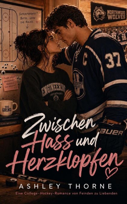 Zwischen Hass und Herzklopfen: Eine College-Hockey-Romance von Feinden zu Liebenden - Feel Good Sports Romance Novellas (Deutsch)