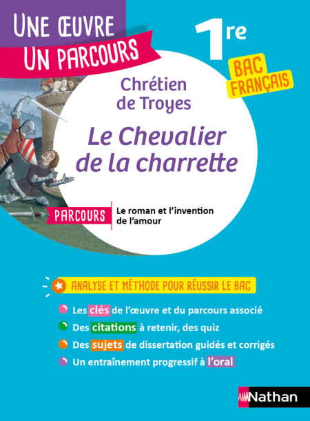 Analyse et étude de l'oeuvre - Le Chevalier de la charrette, Chrétien de Troyes - Réussir son BAC Français 1re 2027 - Parcours associé « le roman et l'invention de l'amour » - Une oeuvre, un parcours