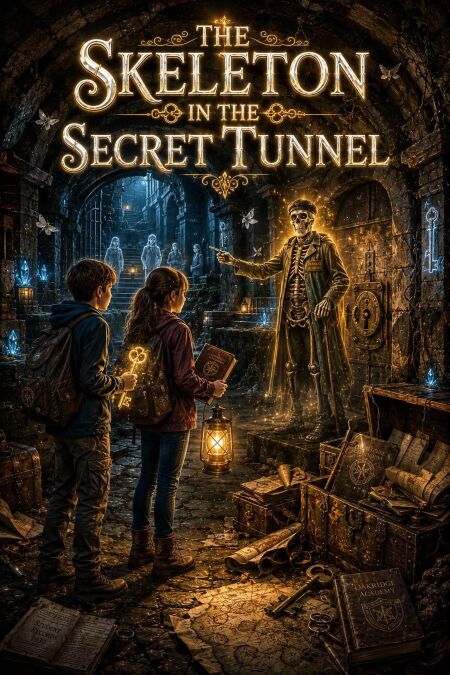 The Skeleton in the Secret Tunnel - Scary bedtime stories for kids, #28