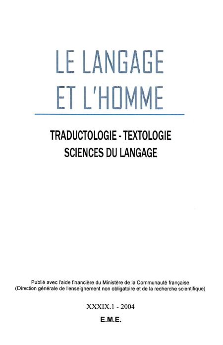 Mots et gestes. Cultures, sémantique et éthique - 2004 - 39.1