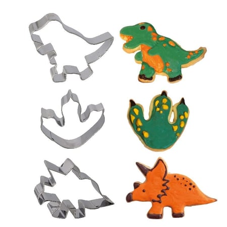 Emporte-pièce Dinosaures assortis (x3)