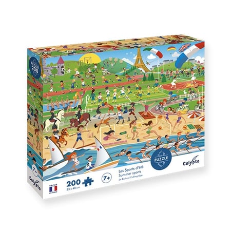 Puzzle 200 pieces Les sports d'été - Sentosphere - Jaune
