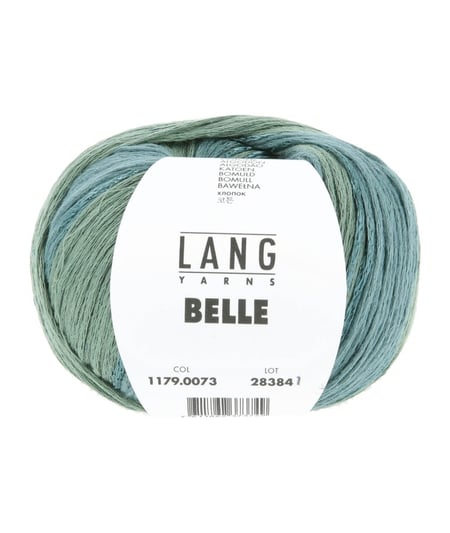 Pelote de Coton à tricoter et crocheter BELLE - Lang Yarns 73 Vert