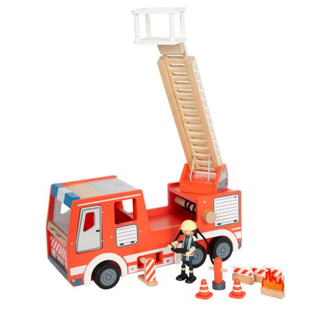 Camion de pompiers rouge