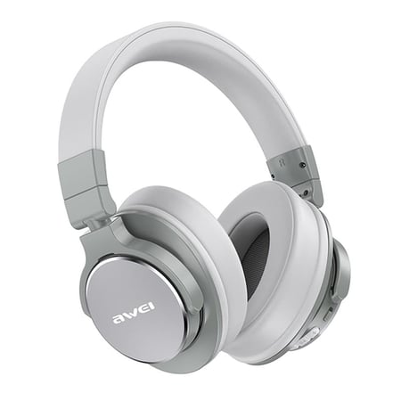 Casque Audio Sans Fil ANC Pliable Bluetooth 5.0 Autonomie 14h Chargement Rapide Gris YONIS