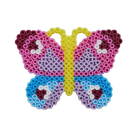 AIEX Lot De 400 Perles Intercalaires En Plastique Avec Cœur Et étoile En Forme De Poney Couleurs Assorties Multicolore