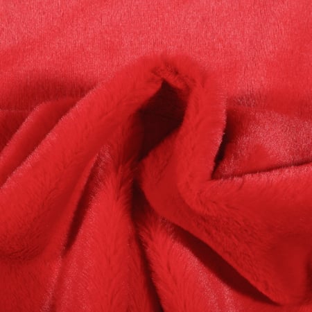 Tissu Fausse fourrure Bear Ultra douce Rouge