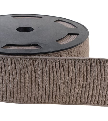 Elastique monte jupe coton 70mm marron chocolat au mètre