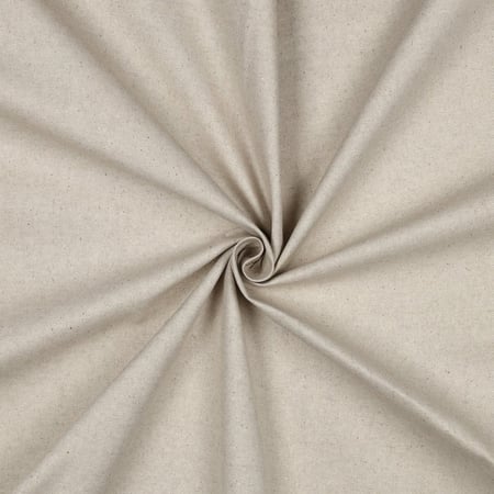 Tissu Toile Coton Canvas Enduit aspect Lin Naturel