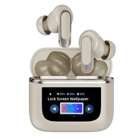 Ecouteurs Bluetooth Or Ecran Tactile ANC Son Immersif Etanche IPX5 Or YONIS