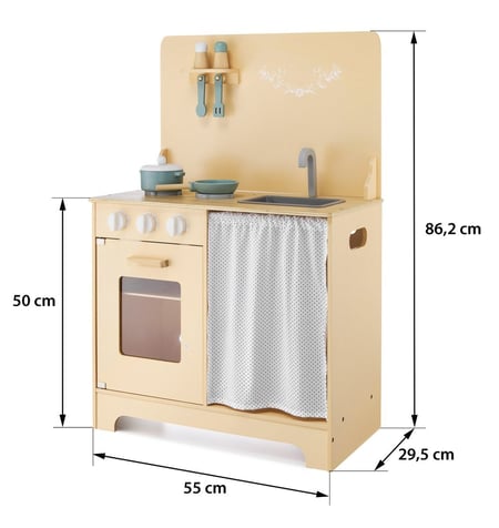 Mamabrum Grande Cuisine Enfant En Bois XXXL, Réfrigérateur Four Micro-ondes Armoires XXL