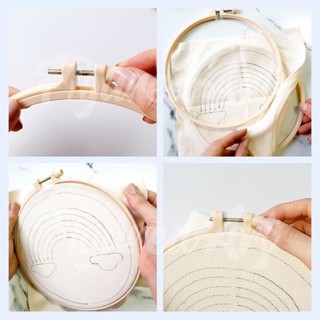 JSRQT Kit De Démarrage Punch Needle Avec Motif Femme Et Fleurs, Broderie D' Aiguille De Poinçon Pour Débutants Adultes, Avec Outils Et Instructions