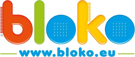 BLOKO – Coffret de 100 BIoko avec Etabli de Construction – Dès 12 Mois –  Fabriqué en Europe – Jouet de Construction 1er âge – 503570