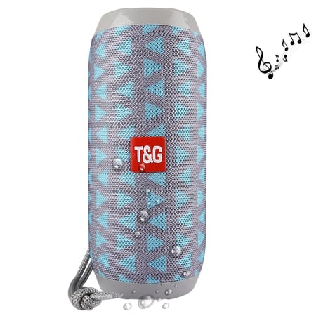 Enceinte Bluetooth Portable Haut-Parleur Stéréo MIC Intégré Appels Mains-Libres FM Bleu YONIS