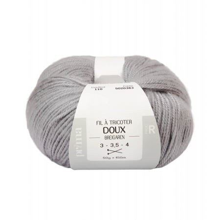 Prima mercerie| Pelote à tricoter grise- Effet mohair