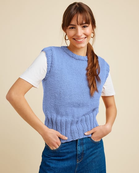 Kit Tricot Pull Mindy BLEU LAVANDE 38/40 Kits et Coffrets Tricot