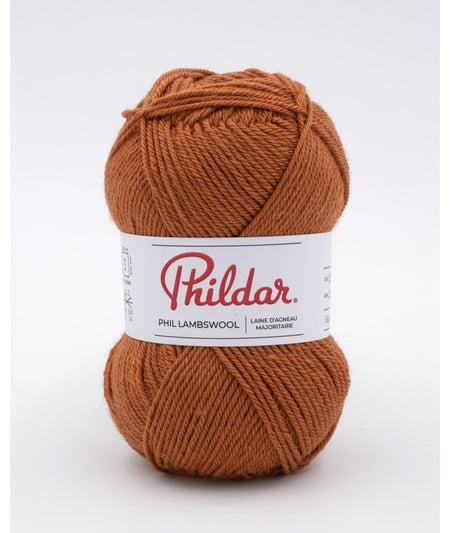 Pelote de laine d'Agneau à tricoter Phil Lambswool - Phildar Terre Battue