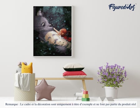 Peinture par Numéro Figured'Art - Souris et petite Fille - Kit de Loisir Créatif DIY Numéro d'Art Complet - 40x50cm sans châssis en bois