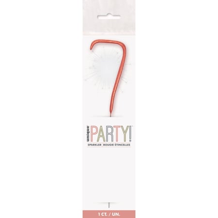 Cierge Magique Rose Gold 17 cm - Chiffre 7