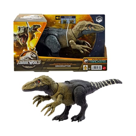 Jurassic World Dino Trackers - Figurine Wild Roar Orkoraptor