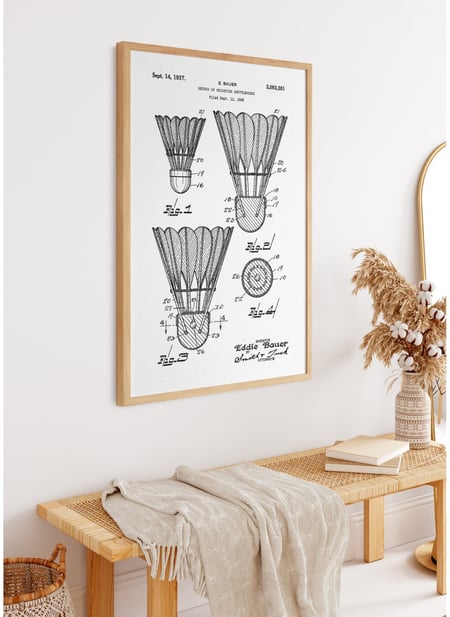 Affiche Brevet Volant badminton | A3 : 29,7x42cm- Imagerie Murale ...