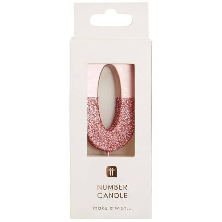 Bougie 0 Glitter Rose Gold
