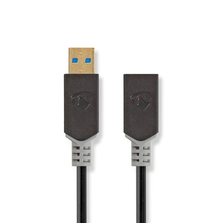 Nedis Câble USB 3.2 Gen 1 USB-A Mâle vers USB-A Femelle 5 Gbps 2m Noir