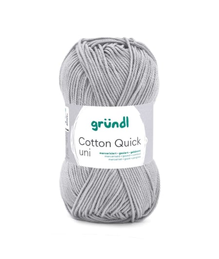 Fil à tricoter COTTON QUICK UNI - Gründl - PPSC - certifié Oeko-Tex 151 Gris
