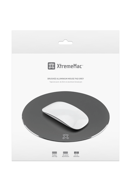 TAPIS DE SOURIS XTREME MAC ALLUMINIUM BROSSE GRIS
