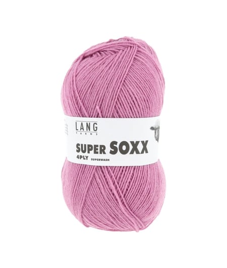 Pelote à tricoter SUPER SOXX 4 fils - 100 Gr - Lang Yarns - La laine à chaussettes incontournable 0019 rose